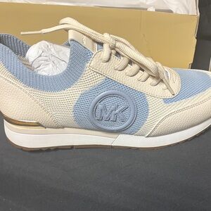 Michael Kors Light Blue and Beige Sneakers